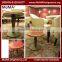 Small Oak Wooden Round Side Coffee Table