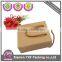 Kraft paper bag with ribbon handle