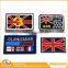 Top quality professional craft process personized embroidery patch wool custom flag embroidery patch