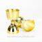 new style thicken gold coated bar cocktail jigger, stainless steel measuring cup
