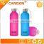 Durable pretty design frosted glass water bottle