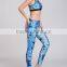 Tooqiz Sublimation Printed women's sport yoga bra and leggings