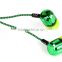 Hot In-ear Earphone Earbuds Headphones Standard Noise Isolating 1.1M Reflective Fiber Cloth Line 3.5mm Stereo Colorful