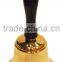 antique brass bell with wooden handle for church