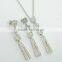 Zircon Jewelry Set&Zircon Silver Necklace/Earring Set Made With Gemstone Jewelry Elements