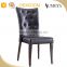 Wholesale hotel furniture restaurant chair aluminum frame leather dining chair