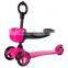 Cheap child small scooter for kids,children baby foot scooter kick scooter 3 wheels ride on toy scooter with adjustable seat