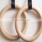 Portable Olympic Gymnastics Rings home fitness gymnastics wooden rings for crossfit strength training