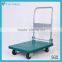 Renewable materials trolley with foldable arms