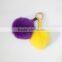 FB1 wholesale fur ball key chain
