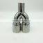 Stainless Steel Rolled Edge Double Outlet Weld Style Universal Tip