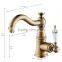Factory New Product Antique Brass Long Swivel Curved Spout Basin Bathroom Faucet FLG100047