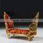World Precious Tassel Design Telephone Stand, Gold Leaf Pedestal Square Telephone Stand