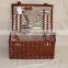 Folk Art Wicker Picnic Basket Set Wicker Picnic Hamper Basket