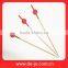 Yellow Ball Decorative Short Handle Bamboo Skewers