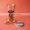 irregular shaped boots shaped glass stash jar with screw lid