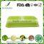 Professional Diswasher safe rectangle bamboo fiber pet double bowl