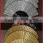 Gold and silver color Japanese hand fan