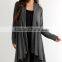 Bulk Wholesale Ladies Women Fashion Long Sleeve Pocket Stone Charcoal Open Cardigan Open Front Cardigan Sweaters High Quanlity