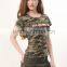 new arrival ladies round neck cheap camouflage uk flag t shirt