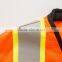 high visibility reflective orange safety vest fluorescent safety jacket