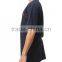 Bulk Wholesale Black 100% Cotton V Neck T Shirt High Quality Oversized T-Shirt OEM Half Sleeve Longline T Shirt