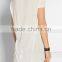 White blank v neck short sleeve oversized t-shirt