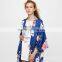 VARIOUS COLORS floral print ladies elegant long sleeve kimono