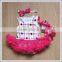 Wholesale 2015 Baby Girl Infant 3pcs Clothing Sets Tutu Romper Dress/Jumpersuit+Headband+Shoes