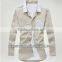 new trendy contrast collar linen cotton dress shirt for man
