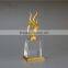 High Quality Beautiful Crystal Gold plated Chanticleer Trophy BusinessS GIFT