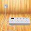 4 way uk type power strip with multiple usb charger port