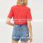 Wholesale oem serviece custom printed ladies shorts cotton short women floral shorts