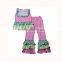 wholesale kids clothing sleeveless quatrefoil print outfits with pants kids wear china