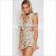 Europe And America v Collar Printing Backless Flouncing Siamese Shorts
