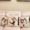 2016 Wholesale Cartoon Cat Sofa Printed Pillow Cotton And Linen Cushion Case
