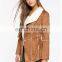 women elegant luxe faux suede warm coat wholesale made in china