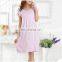 Lace trim O neck Summer Sleep gown pajama dress women Bamboo Garment