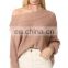 Oversized Special Neck Design Pullover Women Fashion Sweater