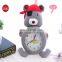 New Design Practical Creative Plush Wall Clock for Sale Kids Gifts Plush Cute Animal Clock
