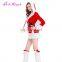 Best Sale Velvet Flirty Santa Claus Contain Waist Sock Shoes Christmas Dress