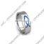 Polished inside engraved film shape titanium rings for men