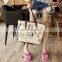 Casual Beauty Print and PU Leather Design Women's Shoulder Bag