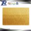 304 Golden Mirror Finish Titanium Gold Color Coated Stainless Steel Sheet