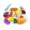 China supplier low price cute pet plush squeaky dog chew vegetable toy in South America