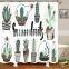 i@home INS style cactus 3d digital printing waterproof shower curtain