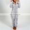 2020 new autumn and winter plus plush thick jumpsuit hooded pajamas parent-child sleep wearing