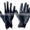 13 Gauge Black Nylon Crinkle Latex Palm Black Gloves For Metal Fabrication