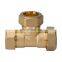 Factory hydraulic fitting brass tee pipe fitting