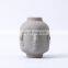 white gold painting post-modern human body part art ceramic face decoration vase for home